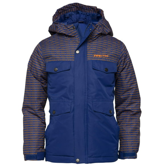 Arctix Boys Slalom Insulated Winter Jacket, Arrowhead Royal Blue/Orange, 2T