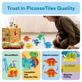 thumbnail image 3 of PicassoTiles Dinosaur Magnetic Tiles Accessory Set – Mix & Match Dino Figures for STEM Magnetic Tile Construction Toy for Kids, 3 of 10