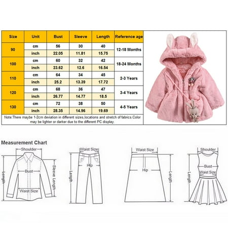

TOWED22 Toddler Puffer Jacket Toddler Baby Warm Cotton Winter Coats Fuzzy Plush Jacket Kids Winter Cute Ear Hooded Zipper Outerwear for Boys Girls Pink
