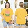 thumbnail image 3 of XCHQRTI Plus Size Daisy Women Tshirt Graphic Oversized Tees Short Sleeve Casual Tee, 3 of 11