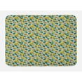 thumbnail image 1 of Lemon Bath Mat, Digitally Generated Sour Fruit and Leaves, Plush Bathroom Decor Mat with Non Slip Backing, 29.5" X 17.5", Pale Blue Multicolor, by Ambesonne, 1 of 2