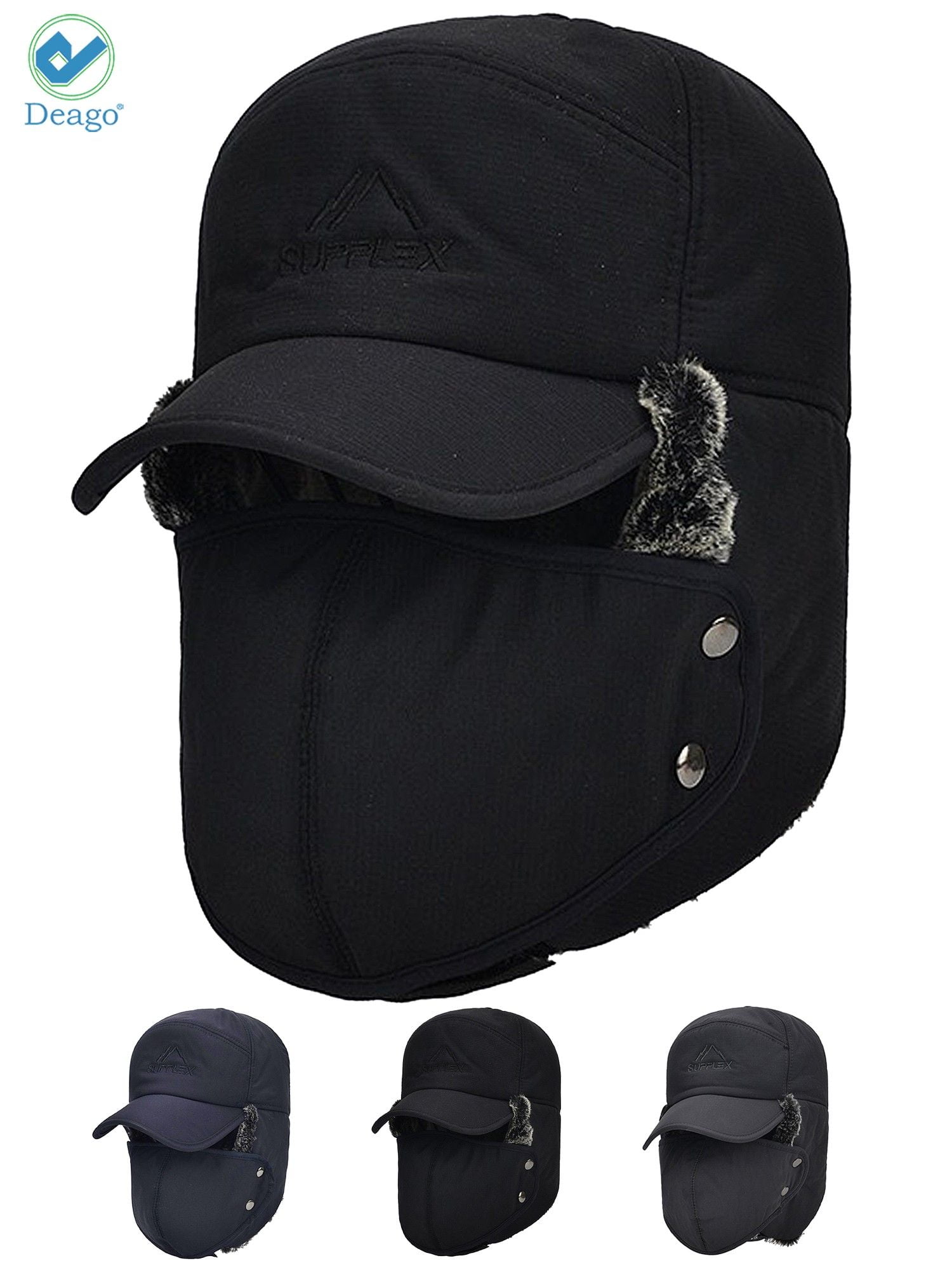 Mens peaked trapper hat Outlet