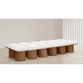 thumbnail image 2 of Meridian Furniture Pavilion Cream Boucle Fabric Bench, 2 of 13
