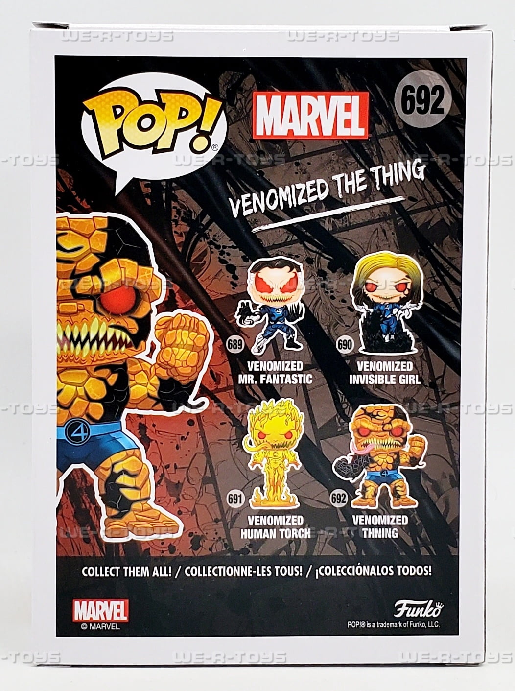 Funko POP Marvel Venom Venomized The Thing 692 Metallic Bobble Head Figure
