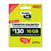 Straight Talk 130 Unlimited 3Month/90Day Plan ePIN Top Up (Email