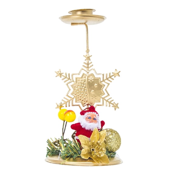 Fzaqwen Christmas Taper Candle Holder, 2024 Decoration Candelabra, Iron Party Decoration Hotel Table Centerpiece Pillar Candle Holder , Snow Flake