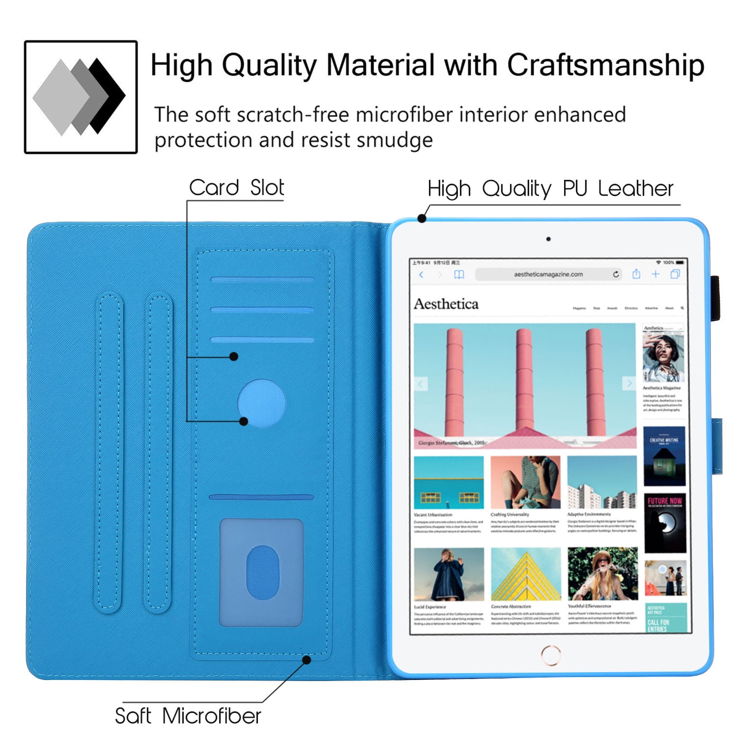 iPad 10.2 Case for iPad 8th 7th Gen 2020 2019, Allytech PU Leather Slim Fit Protection Smart Cover Auto Sleep Wake Pencil Holder Muilt Angle Stand Folio Flip Cover for Apple iPad 10.2",Pineapple