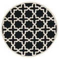 thumbnail image 4 of SAFAVIEH Cambridge Liz Geometric Wool Area Rug, Black/Ivory, 5' x 8', 4 of 10