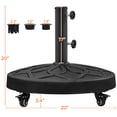 thumbnail image 2 of Yaheetech 20" Outdoor Rolling Heavy Duty Patio Market Umbrella Base, Black, 2 of 6