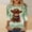 A-Green, variant on CLOISE 3/4 Sleeve Tops Casual for Women Plus Size Christmas Cow Crew Neck Tee Shirts Pullover Slim Festive Holiday Photos Clothes S