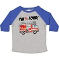 thumbnail image 3 of Inktastic I'm 4 Fire Truck 4th Birthday Boys or Girls Toddler T-Shirt, 3 of 5