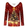 thumbnail image 3 of My Items Talove Christmas Shirts for Women Long Sleeve Pullover Tops T Shirts Cotton Birthday Gifts for Women, 3 of 4