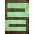 thumbnail image 1 of Ahgly Company Indoor Rectangle Abstract Turquoise Blue Modern Area Rugs, 8' x 12', 1 of 4