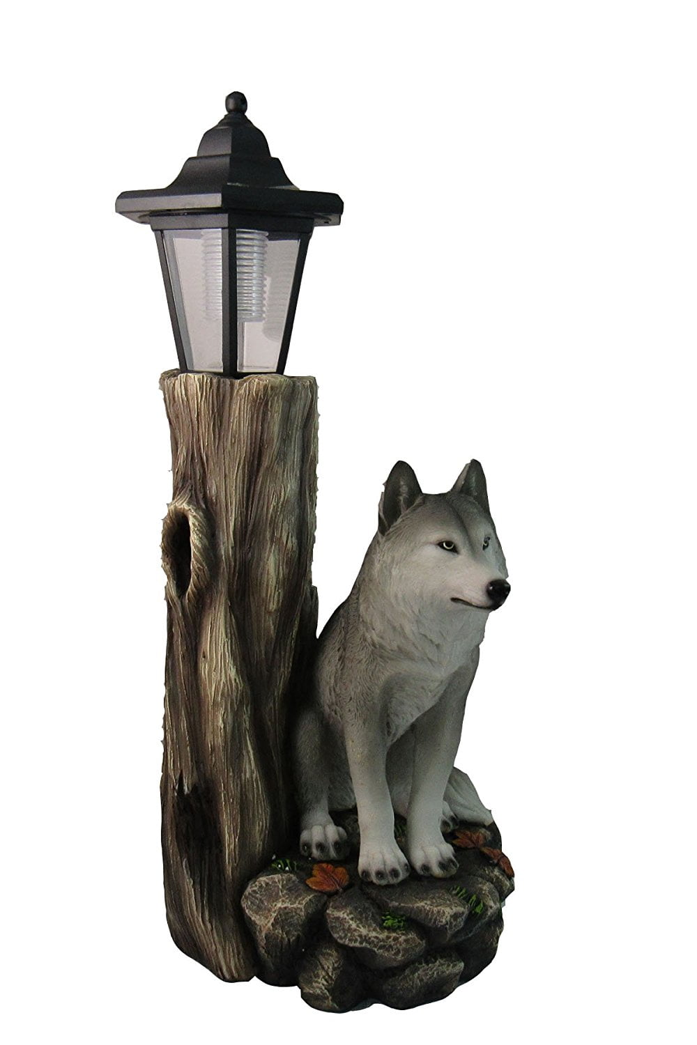 Spirit Wolf Outdoor Solar Lantern Statue By Lawn Garden Porch Or Patio Wildlife Statue Decor And Gifts This Beautifully Made Spirit Wolf Guards Over By Dwk Walmart Com Walmart Com