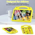 thumbnail image 5 of Dteck for Samsung Galaxy Tab A 10.1 (2019) SM-T510/T515 Kids Light Weight Cute DIY Cartoon Pattern Shock Proof EVA Foam Kickstand Handle Light Weight Tablets Cover, Yellow, 5 of 8