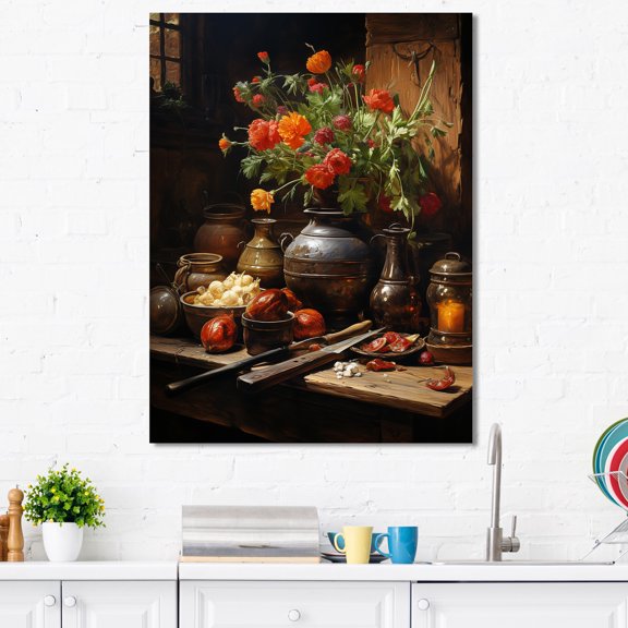 Designart "Rich Aroma Color Fusion I" Spices Wall Art Living Room