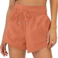 thumbnail image 2 of YVNAURA Womens High Rise Elastic Shorts with Pockets, 2026 Summer Casual Pull On Tummy Control Yoga Shorts for Women, Lightweight Breathable Outdoor Sports Gym Running Shorts,Orange,XL, 2 of 6