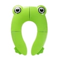 thumbnail image 2 of Asiento de inodoro para niños, asiento de inodoro plegable para llevar, asiento de inodoro portátil de viaje, orinal para niños pequeños con bolsa de almacenamiento y fundas para inodoro (verde), 2 of 7