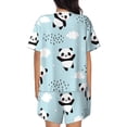 thumbnail image 3 of Picia Cute Panda Bear Pajamas Sets for Women Soft Short-Sleeved Pjs with Lounge Shorts Two Piece Sleepwear-3X-Large, 3 of 9
