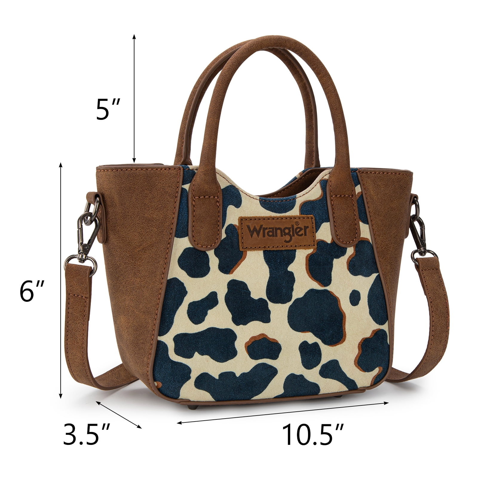 Wrangler Small Crossbody Bags for Women Designer Top-Handle Crossbody Handbag, Brown