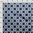 thumbnail image 2 of oneOone Cotton Flex Navy Blue Fabric Argyle Check Quilting Supplies Print Sewing Fabric By The Yard 40 Inches Wide, 2 of 4