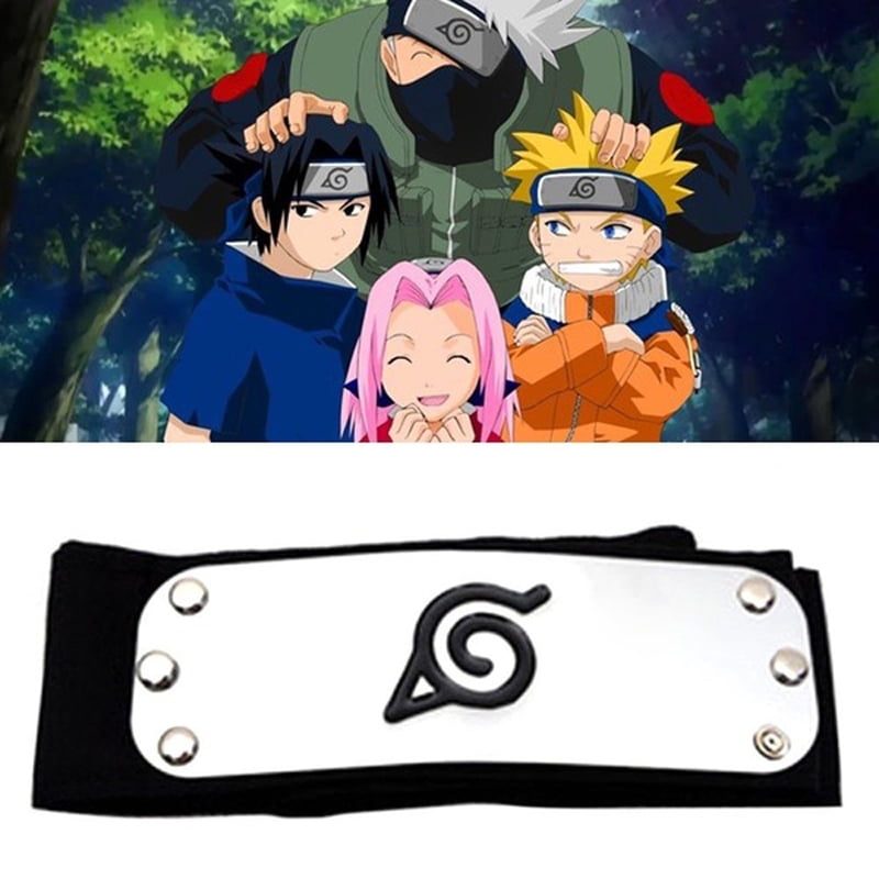 Anime Naruto Shippuden Hidden Leaf Village Black Ninja Cosplay Headband 