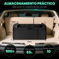 thumbnail image 2 of Organizador de Cajuela Universal para Auto, Caja de Almacenamiento Plegable Maletero de Coche, con Multiple Compartimentos Bolsas Herramientas, para SUV, Carro, Jeep, Compras y Camping (Negro), 2 of 7