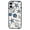 Blue Starfish Shell, variant on Cool Black Cat for iPhone 15 Case, Cute Aesthetic Classic Grid Jigsaw Puzzle Shock-Absorbent Protective,Black