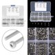 thumbnail image 2 of Kit surtido de 210 tornillos y tuercas de cabeza hexagonal de acero inoxidable M2 304 con caja., 2 of 13