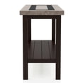 thumbnail image 3 of Furniture of America Oglin Transitional Wood 1-Shelf Console Table in Walnut, 3 of 4
