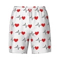 thumbnail image 4 of Lsque Mens Swim Trunks Heartbeat Symbol Pattern - Bathing Suit Compression Liner - Beach Swim Shorts Swimwear - (S-3XL) - Stretch Quick Dry -X-Large, 4 of 9