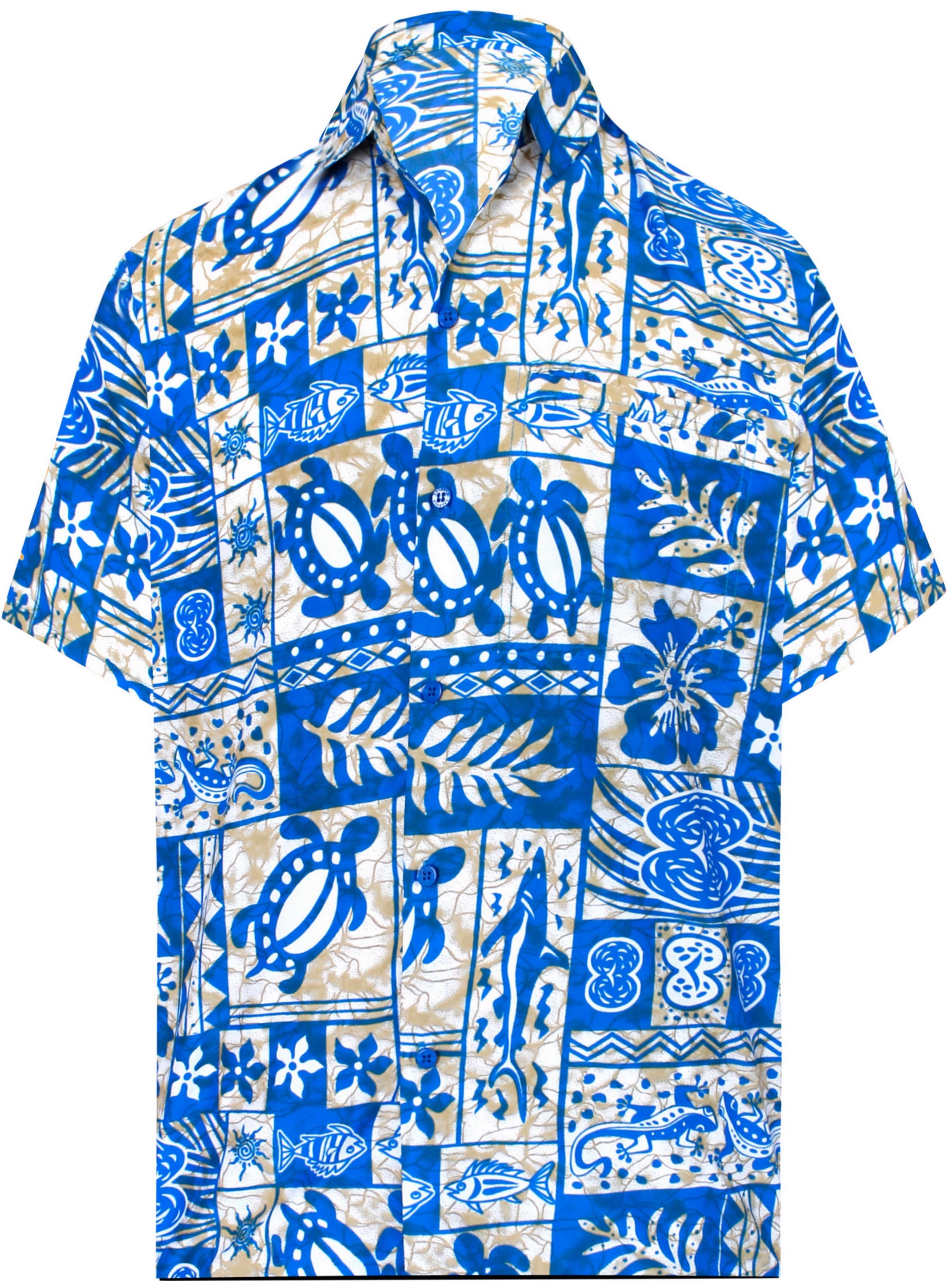 HAPPY BAY Men's Summer Beach Tropical Party Shirts Short Sleeve Button ...
