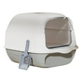 thumbnail image 3 of Bunblic Fully Covered Cat Litter Boxes Detachable for Small Animals Kitten Potty Pan Gray, 3 of 8