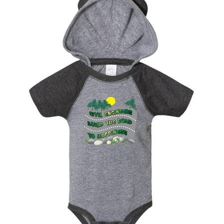 

Inktastic Civil Engineers Road To Happiness Gift Baby Boy or Baby Girl Bodysuit
