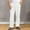 White, variant on Daolelai Men's Drawstring Elastic Waist Solid Color Pocket Trousers Loose Sports Trousers Without Side Pockets (Plus )