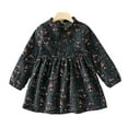 thumbnail image 2 of KYAIGUO Kids Toddler Casual Dresses for Girls Spring Sundress Floral Cotton Dress 1-12T Baby Long Sleeve Tunic Princess Dress, 2 of 9