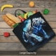 thumbnail image 5 of Balery Futuristic Blue Light White Tiger Bolsa de Mano para Mujeres con Cremallera, Bolsa de Gimnasio con Compartimentos, Bolsa para Laptop, Bolsa para Trabajo, 5 of 7