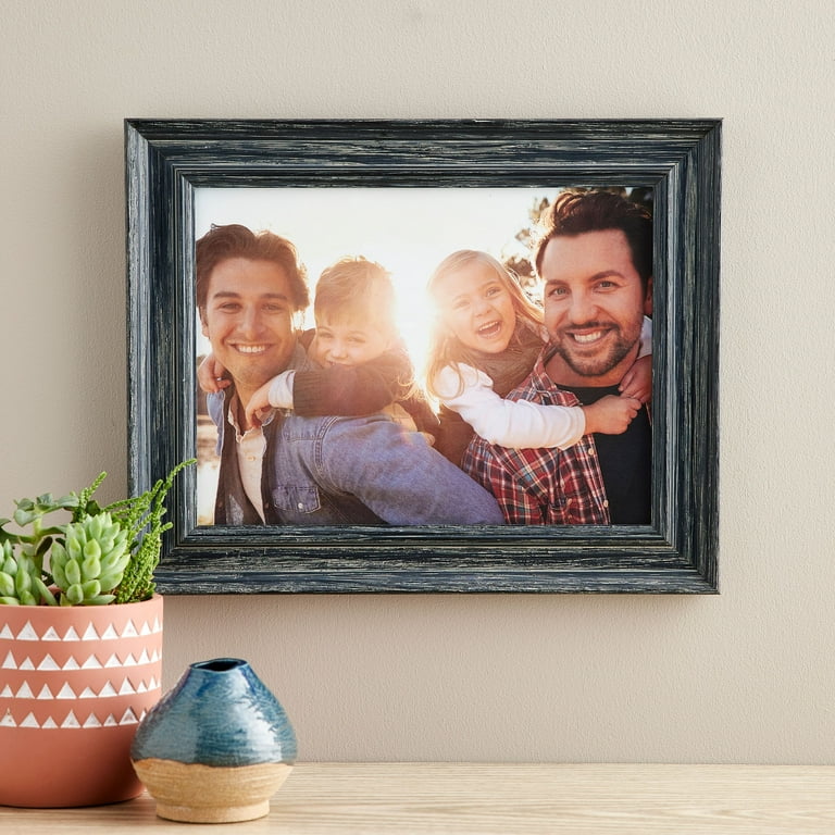 Wall Photo Frame 16''x20''-Distressed Blue Wash