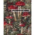 thumbnail image 5 of Pack of 2 Outdoor Pillow Covers, Red Mushrooms Fern Texture Waterproof Square Throw Pillowcase Cushion Decorative Pillow Covers for Couch Patio Tent, 26x26 in, 5 of 6