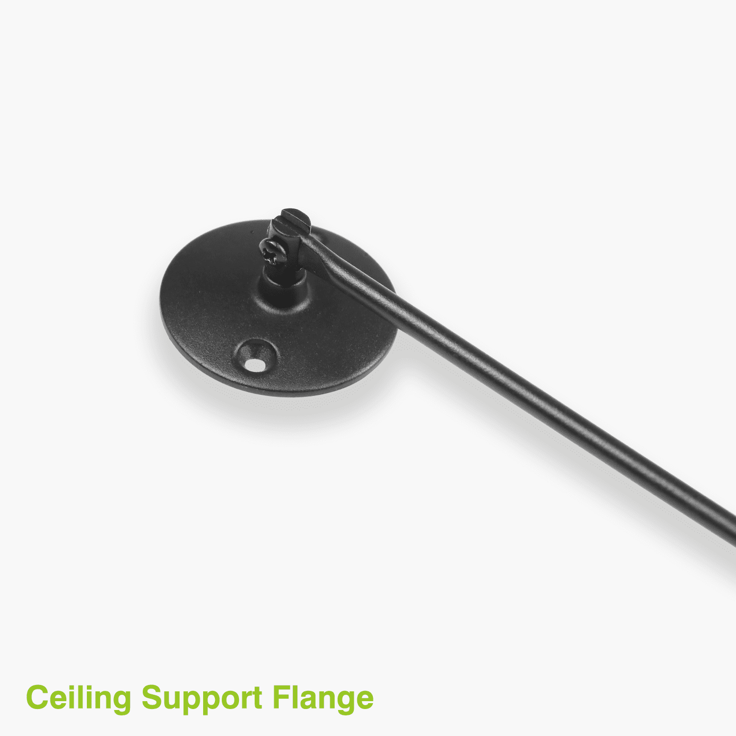 Naiture 36" Swivel Stainless Steel Shower Curtain Rod Ceiling Support with 1'' Loop, Black Finish