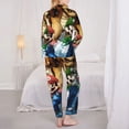 thumbnail image 4 of Saiise Mario Bf Print Women Soft Pama Sets,Long Sleeve Sleepwear Button Up 2-Piece Pjs Lounge Sets-Medium, 4 of 8