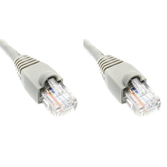 Ultra Spec Cables Pack of 2 - Gray 1FT Cat6 Ethernet Network Cable LAN Internet Patch Cord RJ45 Gigabit