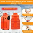 thumbnail image 4 of tklpehg Winter Coats for Women USB Intelligent Constant Temperature Heated Coat Winter Warm 5 Heated Jacket Loose Leisure Solid Color Fall Coat Overcoat Sleeveless Outwear Orange M, 4 of 8