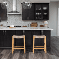 thumbnail image 4 of Maven Lane Emerson Counter Stool in Weathered Natural Wood Finish with Avanti Bone Vegan Leather, 4 of 12
