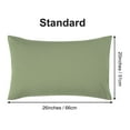 thumbnail image 2 of Unique Bargains 2-Pack Solid Microfiber Pillowcases, Standard, Sage, 2 of 8