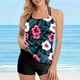 thumbnail image 1 of TaTaai Floral Print Two Piece Bikini Set, Women's Backless Swimsuit with Split Design, Removable Padding for Beach and Vacation Gift, 1 of 7