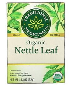 Traditional Medicinals, Organic Nettle Leaf, Caffeine Free, 16 Wrapped Tea Bags, 1.13 oz (32 g)