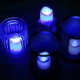 thumbnail image 4 of Simzone Blue LED Tea Lights,Flameless Candles with Flickering Green Light,Battery Operated Green Lights for Saint Patrick's Day Christams Festival Decor,24 Packs, 4 of 8