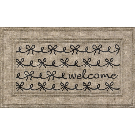 Welcome Bows, Apache Mills Sisal 18x30 Indoor Outdoor Entrance Doormat