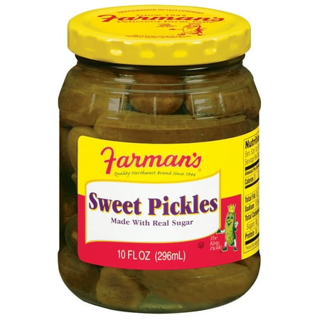 Farman's Sweet Pickles 10 Oz Jar
